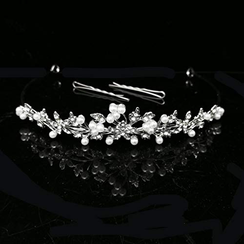 Rhinestone Pearl Tiaras and Crowns Headpieces For Women and flower girls Bridgerton Hair Accessories for Birthday Prom Wed...