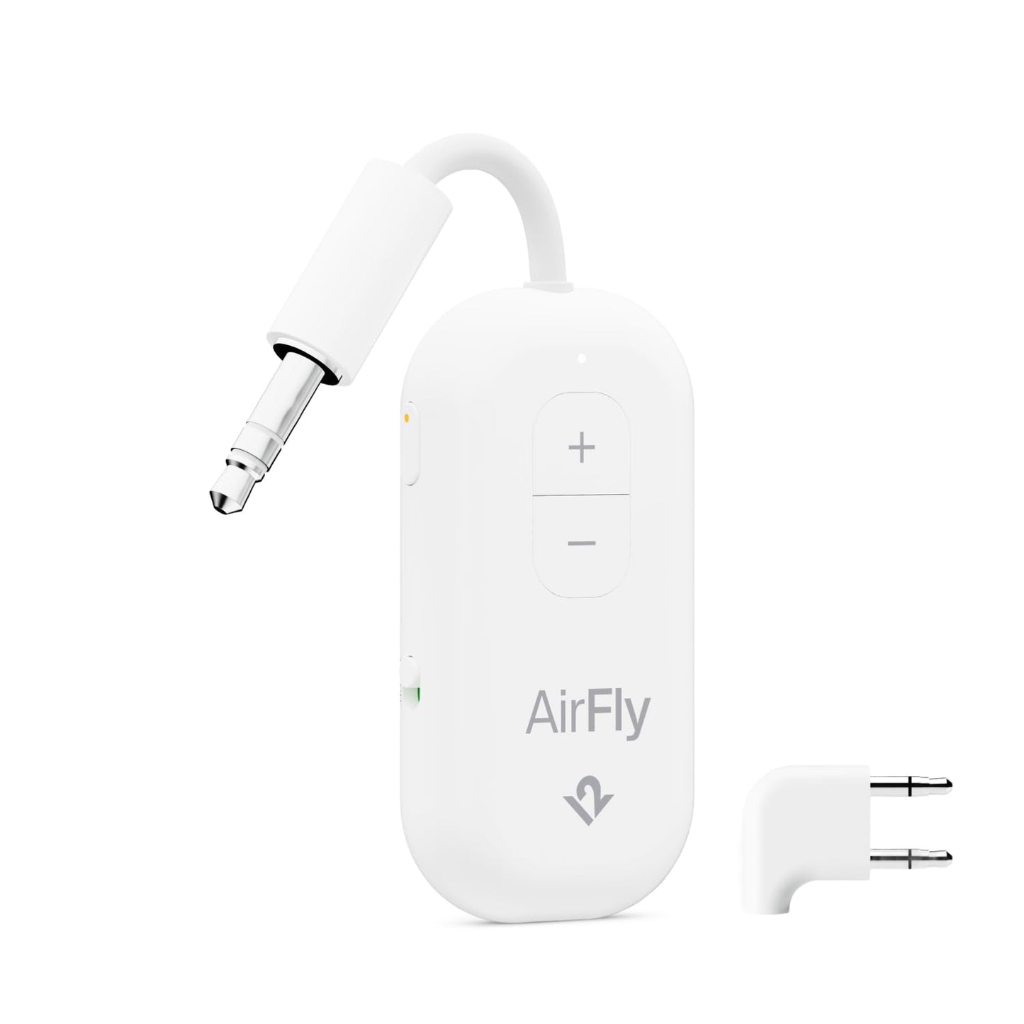 AirFly Pro 2 Deluxe - Bluetooth Adapter for Airplane, Pair 2 AirPods or Wireless Headphones - 3.5mm AUX Bluetooth Transmitter/Re