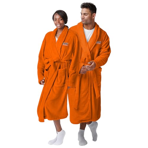 FOCO NCAA Big Logo Unisex Robe ? Super Soft Plush Lounge Wear with Large Embroidered Team Logos (Front & Back)