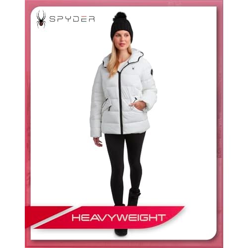 Spyder Women's Puffer Jacket - Water-Resistant Insulated Winter Coat with Cinched Waist - Womens Hooded Quilted Jacket (S-XL)