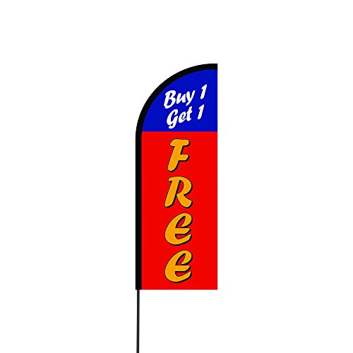The Curbie Buy One Get One Free Feather Flag Flex Banner Carbon Composite Pole Kit, 14' (I8-GLIC-A61H)