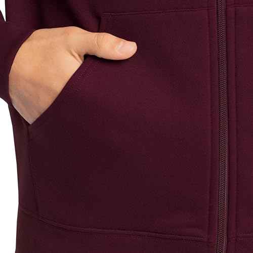 Fruit of the Loom Men's Eversoft Fleece Sweatshirts & Hoodies, Full Zip-Maroon, Large