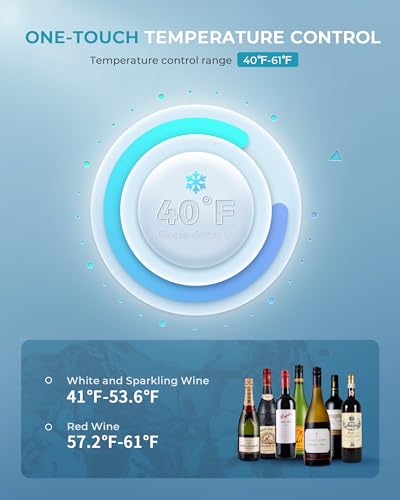 EUHOMY 18L Beverage Refrigerator Cooler, 24 Cans Mini Fridge with Quiet Compressor, Countertop Small Fridge with 40°F-61°F...
