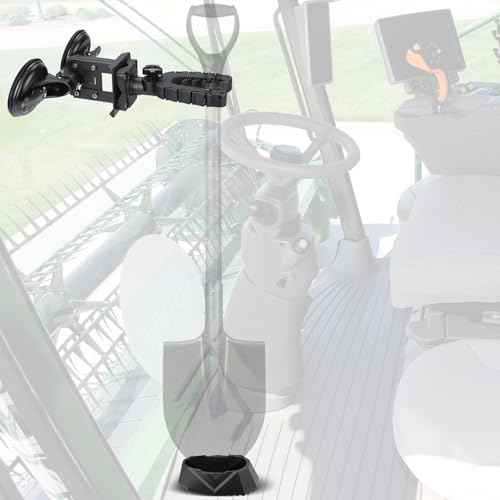 KEMIMOTO Tractor Tool Holder Rack for Glass Windshield, Adjustable Tool Mount with Enclosed Suction Cup, Compatible with Tractor Cab, Truck, UTV Back Windshield, and Golf Cart