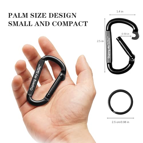 Carabiner Clip - Heavy Duty Carabiners Carabeaner D Ring Shape,Key Chain Clip Hook,Keychain Clip,Multipurpose for Camping,...