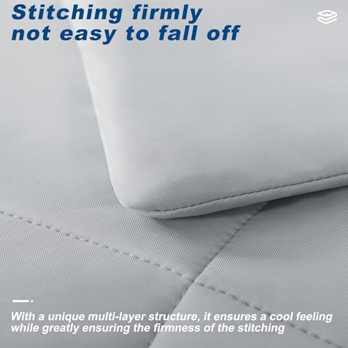 bedsmile Cooling Comforter Queen Size, Double-Sided Cold Tech Fabric Quilted Bed Comforters Cooling Blanket for Hot Sleepe...