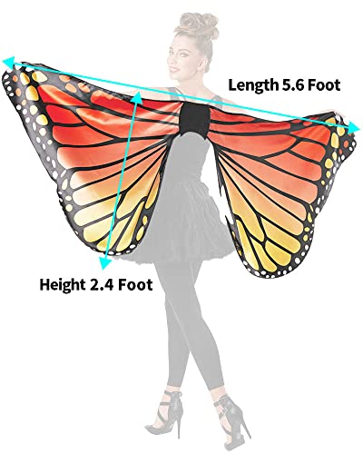 Seasons Adult Monarch Butterfly Cape Wings, One Size