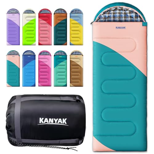 Camping Sleeping Bag, 32℉ Sleeping Bags for Adults Kids Teens Cold Weather Warm Sleeping Bag Winter for 3-4 Season Campin...