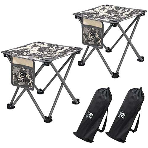 Opliy Camping Stool 2 Pack,13.5 Inch Portable Folding Stool for Outdoor Gardening and Beach Hiking Fishing,Foot Stool with...