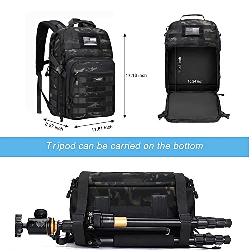 MOSISO Camera Backpack, DSLR/SLR/Mirrorless Photography Tactical Camera Bag Case with Tripod Holder & 15-16 inch Laptop Co...