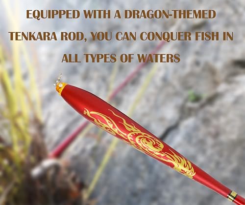 Wisbait Tenkara Rod Fly Fishing Rod Kit - Kids Fishing Pole Small Stream Collapsible Fly Poles All Waters Quality Carbon T...