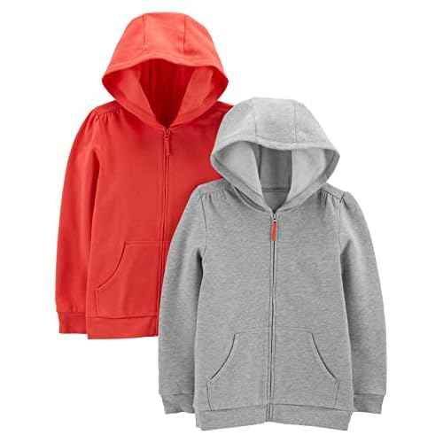 Simple Joys by Carter's Girls 2-Pack Fleece Full-Zip Hoodies