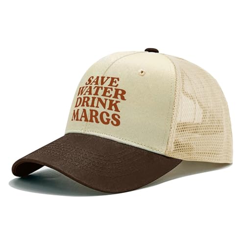 Save Water Drink Margs Hats for Men Aesthetic Washed Distressed Baseball Cap