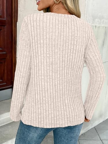 AUTOMET Women's Long Sleeve Henley Shirts Fall Lightweight Sweaters Dressy Casual Tunic Tops Fashion Clothes 2026