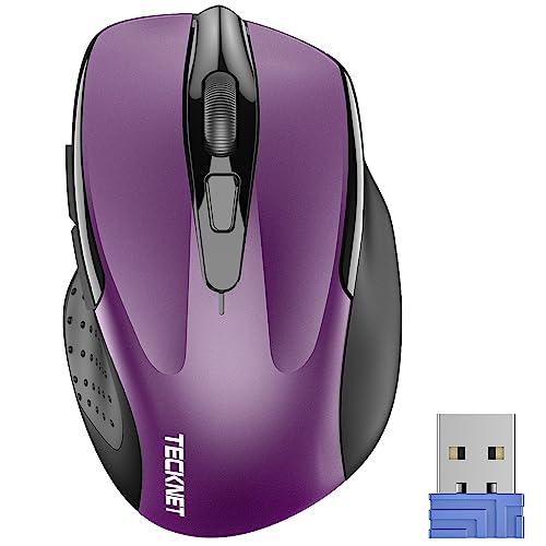TECKNET Wireless Mouse, 2.4G Ergonomic Optical Mouse, Computer Mouse for Laptop, PC, Computer, Chromebook, Notebook, 6 But...