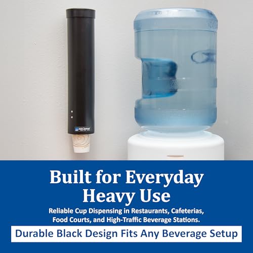 San Jamar C3165BK Med Pull WTR Cup, Black