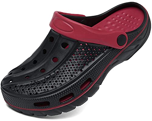 ChayChax Men's and Women's Arch Support Clogs Garden Shoes Slip-on Outdoor Beach Slippers with Removable Cushion Footbed