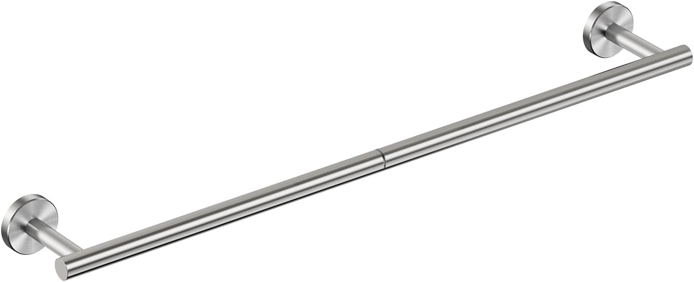 FORIOUS Towel Bar Wall Mounted, Stainless Steel Towel Racks for Bathroom, Includes Wall Mounting Hardware (Brushed Nickel, 20 Inch)