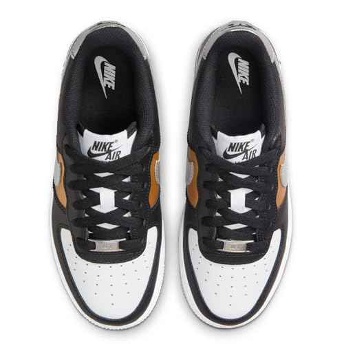 AIR FORCE 1 (GS) "BLACK/METALLIC SILVER"