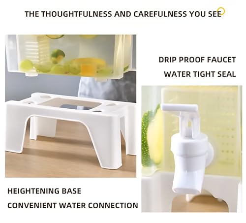 3.5 L Beverage Dispenser with Spigot (1 Piece) – Single Plastic Juice & Cold Drink Container for Fridge, Iced Tea, Lemonad...