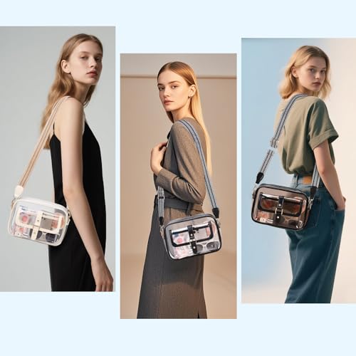 PIG PIG GIRL Clear Bag for Stadium Events, Clear Purses for Women, Small Crossbody Purse for Concerts Sports Events Festivals