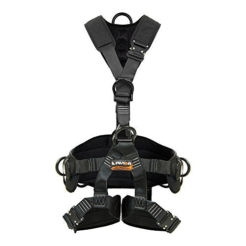 Fusion Tac Rescue Tactical Full Body Eva Padded Heavy Duty Adjustable Zipline Harness 23kn