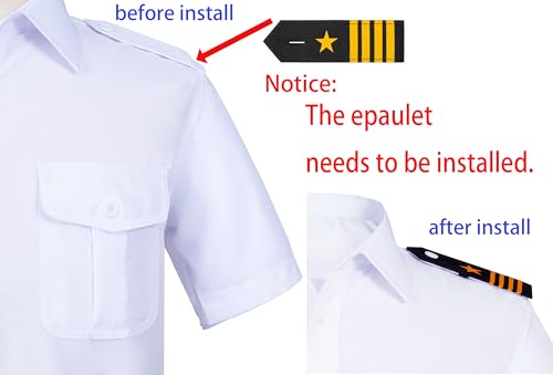6PCS Men's Yacht Captain Sailor Costume Adult Shirt Hat Accessories Set Party Cosplay