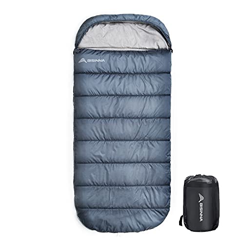 BISINNA XXL Sleeping Bag(90.55"x39.37") for Big and Tall Adults,3-4 Seasons Plus Size Warm and Comfortable Waterproof Ligh...