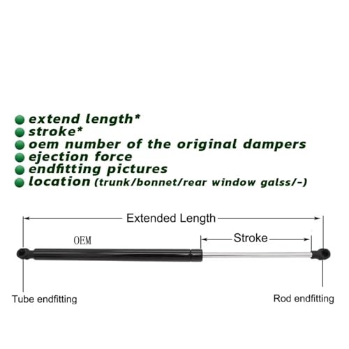 Tsinesla Gas Springs for Autozam AZ-1 PG6SA 2-Door Coupe 1992-1995 Boot Gas Springs Dampers Door Gas Struts Lift Supports ...