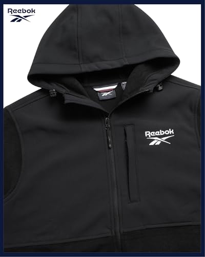 Reebok Mens Fleece Jacket - Lightweight Polar Fleece Zip Up Winter Jackets for Men - Gym Workout Running Outdoor Mens Jacket