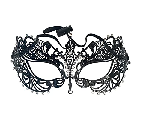 ZbFwmx Couple Masquerade Mask Set - Black Costume Masks for Women & Men - Cosplay & Party Masquerade Ball