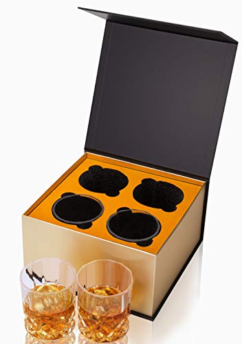 KANARS Old Fashioned Whiskey Glasses with Luxury Box - 10 Oz Rocks Barware For Scotch, Bourbon, Liquor and Cocktail Drinks...