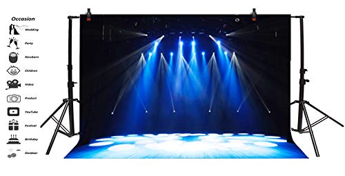 Yeele 7x5ft Free Stage Concert Backdrop Night Show Entertainment Discos Party Club Spotlight Lights Background for Photogr...
