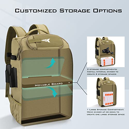 KastKing KarryAll Fishing Tackle Backpack with Rod Holder 4 Tackle Boxes,40/26L Tackle Bag Storage Fishing Gear and Equipment