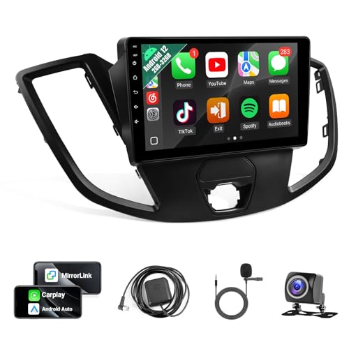 Leadfan Car Stereo for Ford Transit 2013 2014 2015 2016 2017 2018 2019 Wireless CarPlay Android Auto, 9” IPS Touch Screen ...