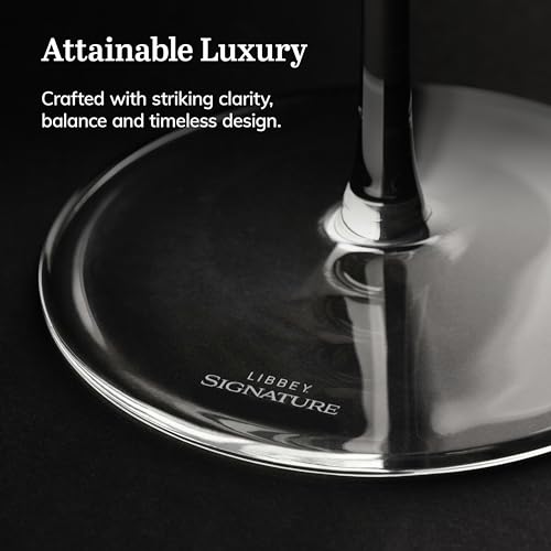 Libbey Signature Kentfield Coupe Cocktail Glasses, 9-Ounce, Set of 4, Made in USA, Dishwasher Safe, Elegant Stemmed Glassw...