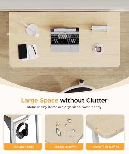 POLWKZU Folding Desk Small Foldable Desk for Small Space, 31.5 Inches Writing Computer Desks in Study, Home Office Foldabl...