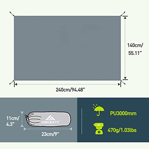 Forceatt Tent Waterproof Footprint, 2 Person Ultralight Tent tarp for Picnic and Beach Mat,Tent Footprint and Hiking