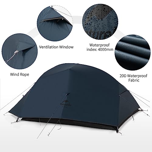 Camping Tent Waterproof Professional Tent Ultralight Trekking Tent 4 Seasons Tent 3 People Outdoor Camping Lightweight Ten...