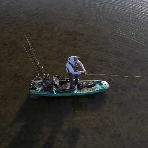 Pelican Catch Kicker 110 HDII - Sit on top Fishing Angler Pedal Kayak - Amazonia - HyDryve II Pedal System - Stable - 11 ft