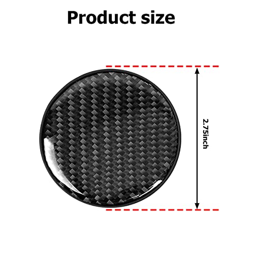 BESULEN Car Cup Holder Coaster, 2 PCS Carbon Fiber Non-Slip Embedded Coasters, Universal 2.75 Inch Cup Holder Insert Coast...