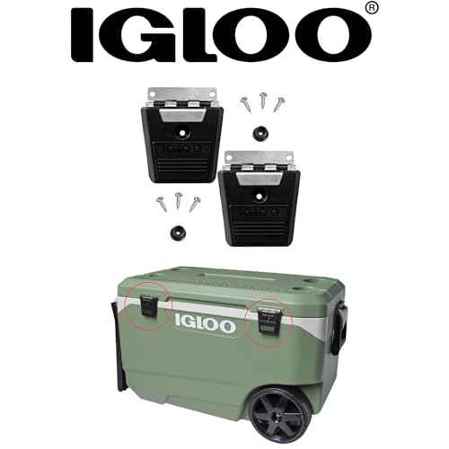 Igloo Cooler Hybrid Stainless/Plastic Latch Post & Screws, 2-Pack, Black