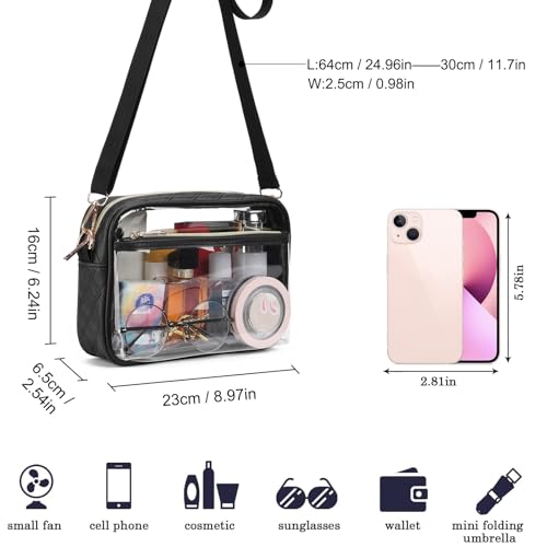 GAEKEAO Small Crossbody Bags for Women Vegan Leather Wide Strap Trendy Design Camera Bag Purse Shoulder Handbag Travel