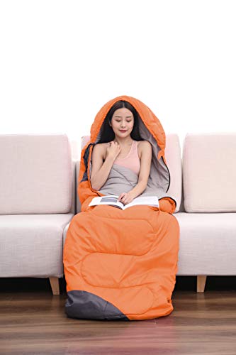 tuphen- Sleeping Bags for Adults Kids Boys Girls Backpacking Hiking Camping Microfiber Liner, Cold Warm Weather 4 Seasons ...
