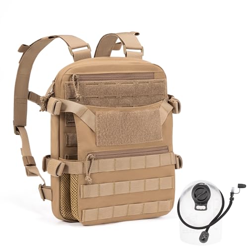 CLTAC ABP Tactical MOLLE Hydration Backpack Military Assault Vest Back Panel Pack for Men Training Hiking Airsoft with 2.5...