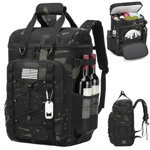 BISKLNDN Cooler Backpack - 42 Cans Tactical Backpack Coolers Insulated Leak Proof for Men & Women, Soft Insulated Backpack...