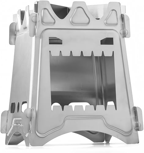 Lightweight Portable Wood Burning Camping Stove Camping Backpacking Stove Folding Wood Stove for Outdoor Hiking Camping Pi...