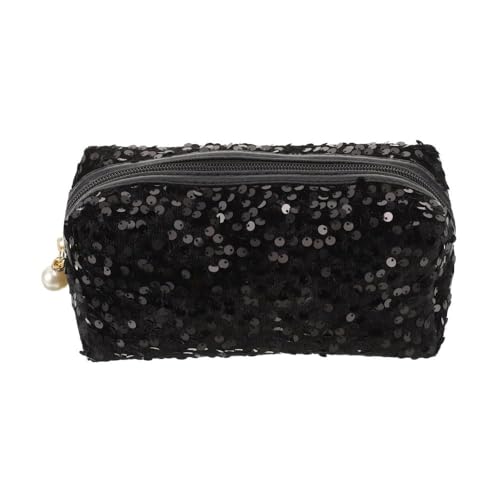 HomeSoGood Sequin Cosmetic Bag Large Glitter Makeup Zipper Bag Toiletry Bag Capacity Travel Cosmetic Handbag for Women Gir...
