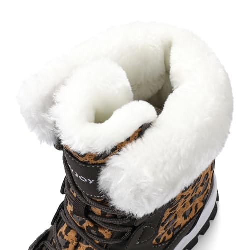 COOJOY Womens Waterproof Winter Snow Boots Warm Shoes Furry Mid Calf Lightweight Walking Hiking Booties