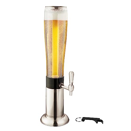 Hammer + Axe Beverage Dispenser – 88 oz Party Drink Dispenser with Ice Tube & Tap| Drink Fountain for Beer, Water, Iced Te...